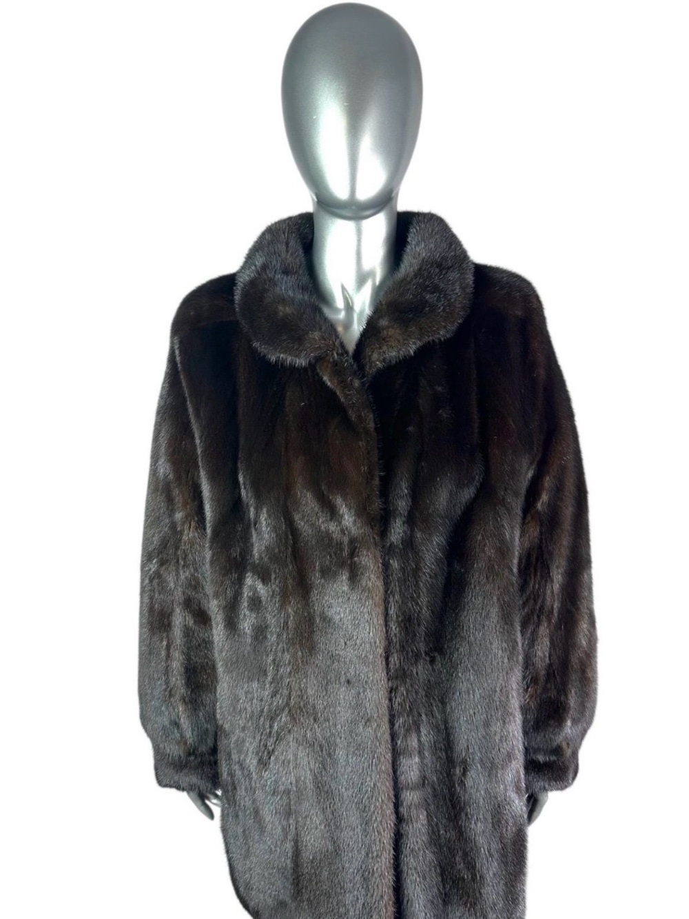 Dark Mahogany MINK Stroller, SAGA, Size M, Certified Vintage Fur w/Storage Bag